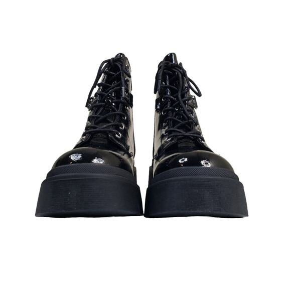 CALL IT SPRING Womens 9 Sidney Platform Lace-up Boot in Black NEW - Picture 3 of 12